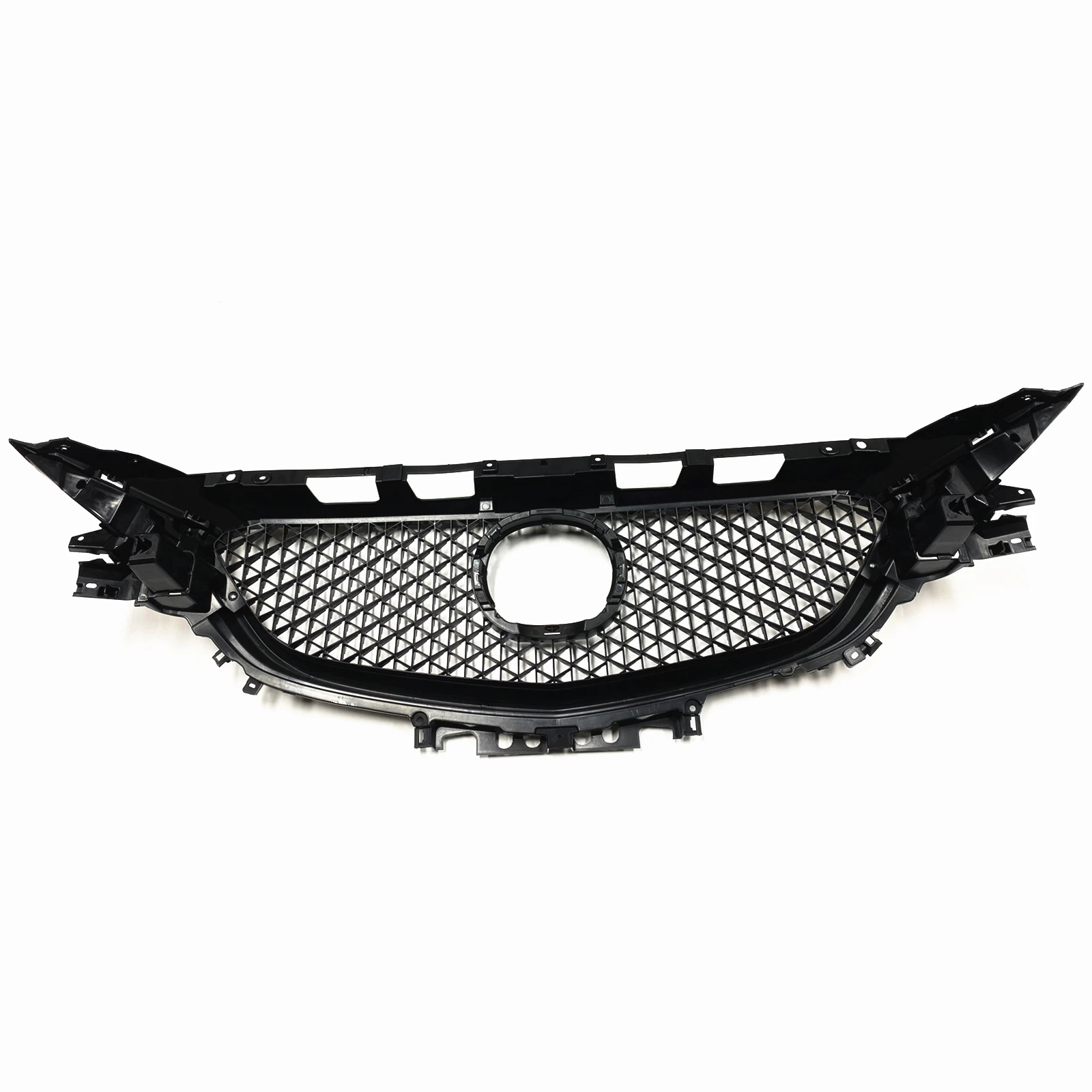 For Mazda 6 Atenza 2017.7-2018 Front Grille Mazda6 Racing Black Replacement Car Upper Bumper Hood Vent Mesh Body Kit Grid