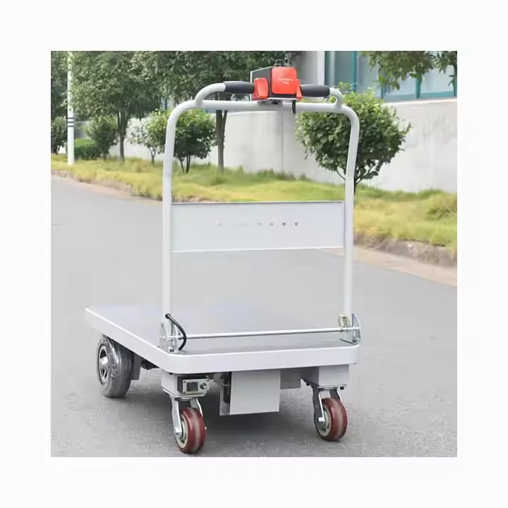 Carrello con piattaforma elettrica Carrello da magazzino portatile, carrello di movimentazione alimentato da carrelli 170 kg, per la movimentazione