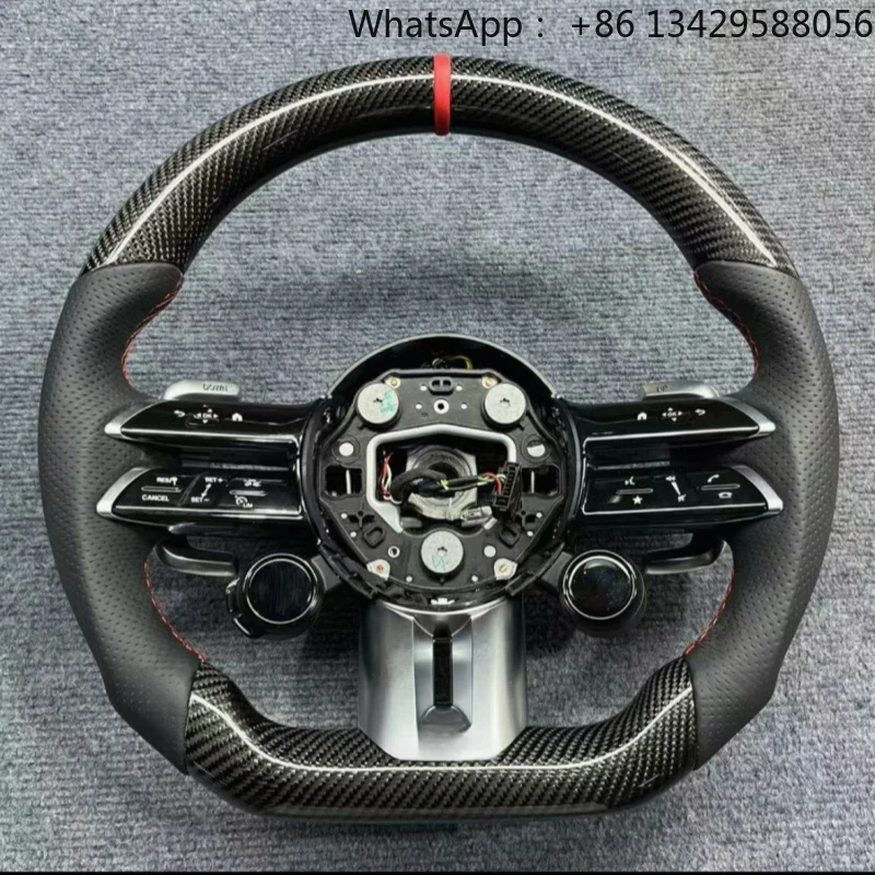 For Mercedes Benz AMG W204 W205 W211 W203 W212 W176 W213 Cla W210 W124 W177 W221 Carbon Fiber LED Steering Wheel