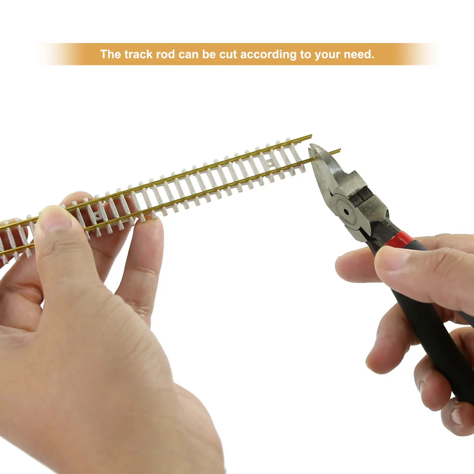 Evemodel 5 Units N Scale Tracks Flexible Rail 50cm with Rail Joiners Nails HP27N for Model Railway