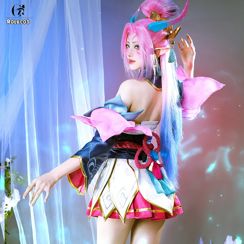 ROLECOS Game Lol Spirit Blossom Zyra Cosplay Costume Zyra Sexy Dress Halloween Women Dress Uniform Fullset Outfit view 2