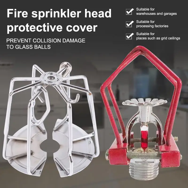 Automatic Fire Sprinklers Guard Cage Fire Sprinkler Protective Bracket Fire Extinguishing System Protector Cage Home Restaurant