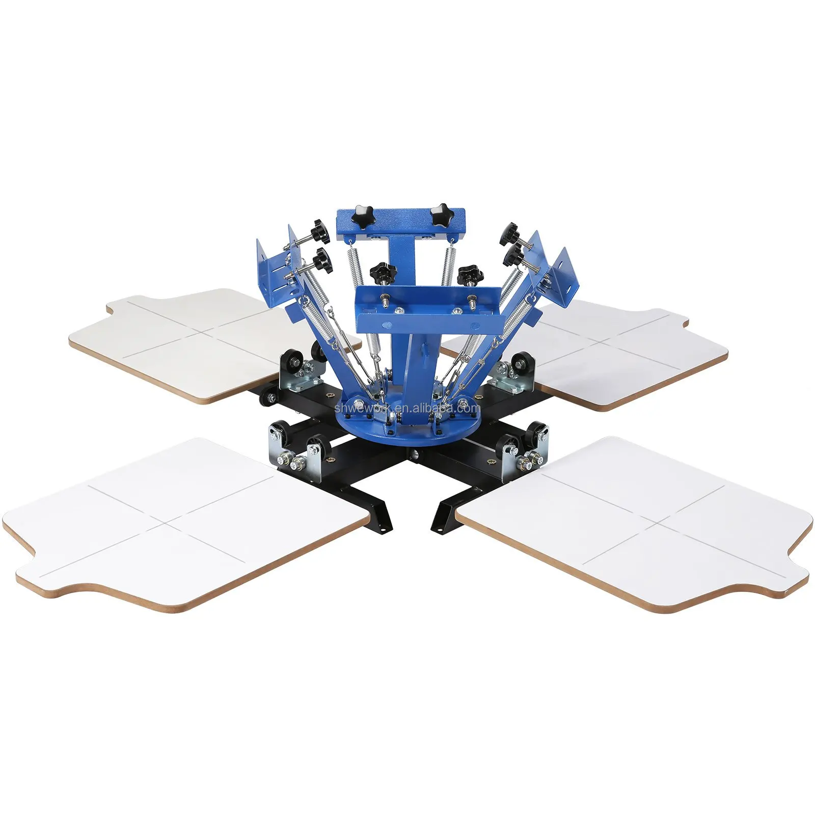 NS-404 Screen Printing Machine 4 Color 4 Station Silk Screening Screenprint Press DIY T- shirt Screen Printer Machine