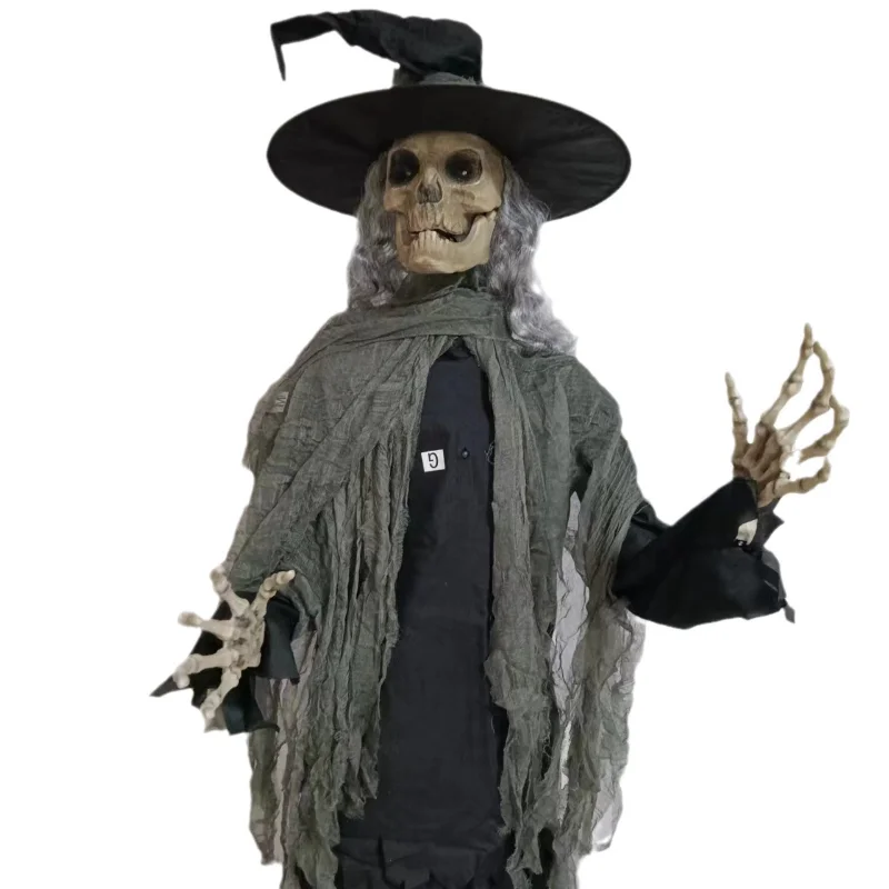 

Glowing Skull Witch Halloween Yard Horror Ornament Holiday Decorations Haunted House Escape