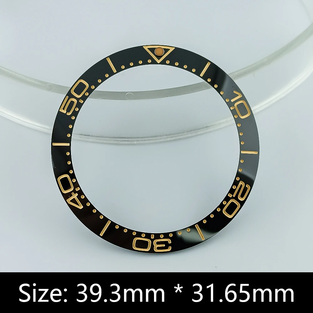 Anillo de inserción de reloj de cerámica con bisel inclinado sustituto, accesorios de reloj de celebridades, 39.3x31.65mm image 2