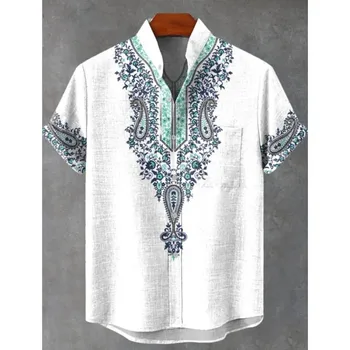 Moslim Kleding Heren rétro africain Tribal Totem motif impre...