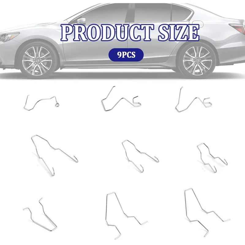 Fixing Spring Clip Headlight Fixing Cliheadlightclip Tools 9PCS Suitable For H1 H3 H4 H7 Headlight Clip Interior Accessories.