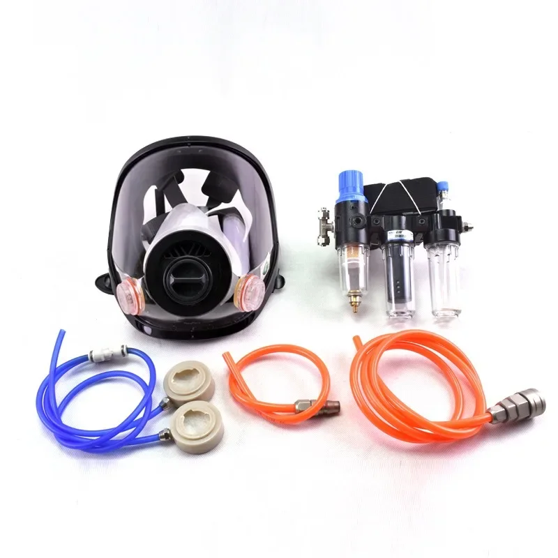

Hot Three-In-One Function Supplied Air Fed Industry Respirator System 6800 Full Face Gas Mask Respirator