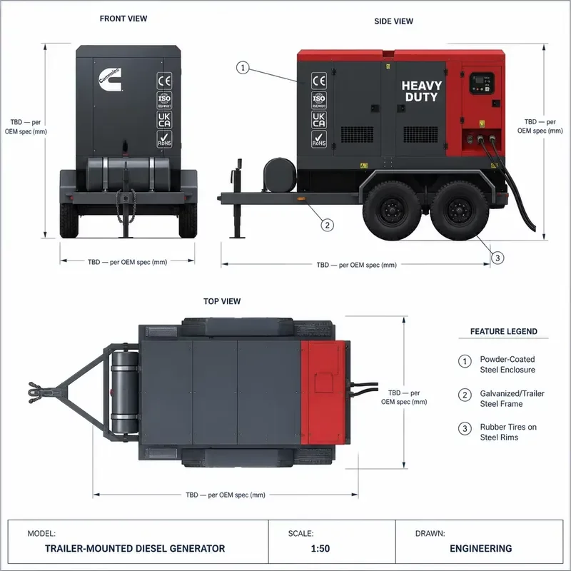 Engine Soundproof 400kva 320Kw 50/60hz Super Silent Generator Set with 1/3 Phase 50/60hz for Data Backup Power