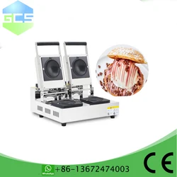 Electric Ice Cream Sandwich Machine Hot Buger Krapfen Donut Warmer UFO Burger Machine Press Waffle Maker  Gelato Panini Press