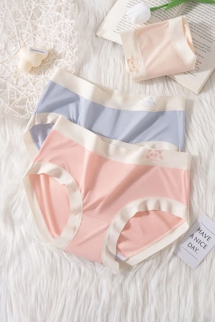 

Japanese Style 50S Modal Seamless Briefs For Teen Girls Cotton 7A Antibacterial Crotch Soft Daily Underwear 1/3/5 Packs