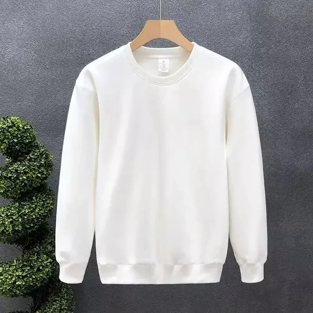

Casual Wear Casual Long Sleeve Solid O Neck Top Comfortable Sweatshirt For Daily Wear 2XL Applicable For Male Daily Casual Wear