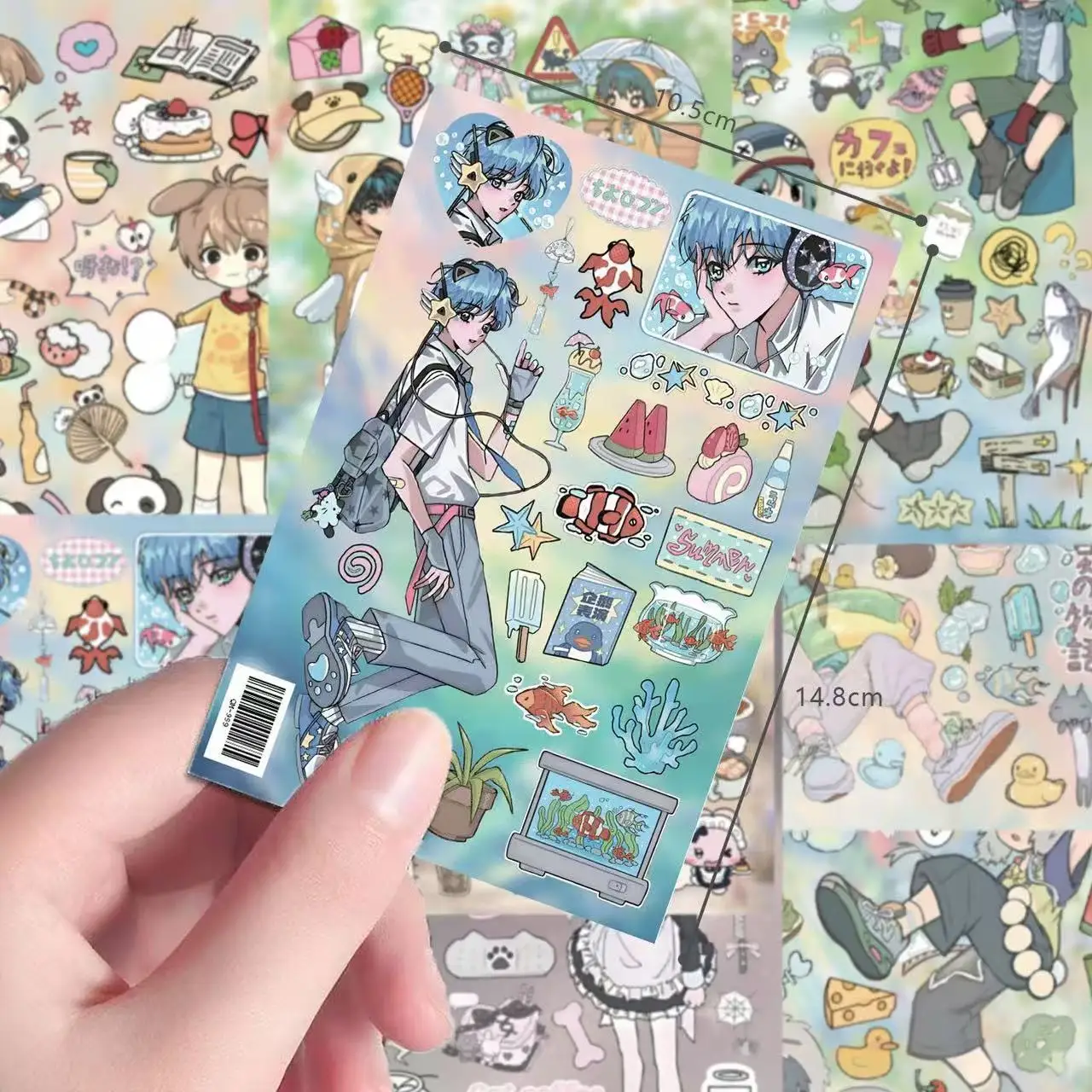Korean Forest Style Youth Roaming Diary Clip Art Stickers Advanced Healing Simple Decoration Retro Phone Case Stickers Cute Gift