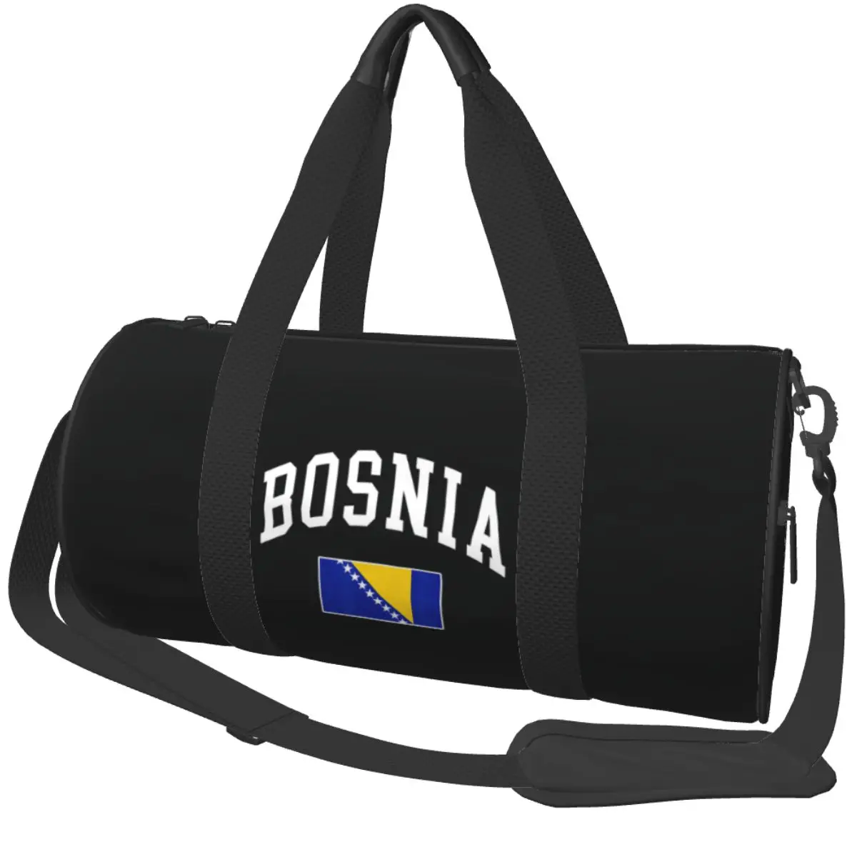 Gym Bag Bosnia And Herzegovina Flag Retro Vintage Bag with Shoes Male Female Portable Design Handbag  Training Fitness Bag
