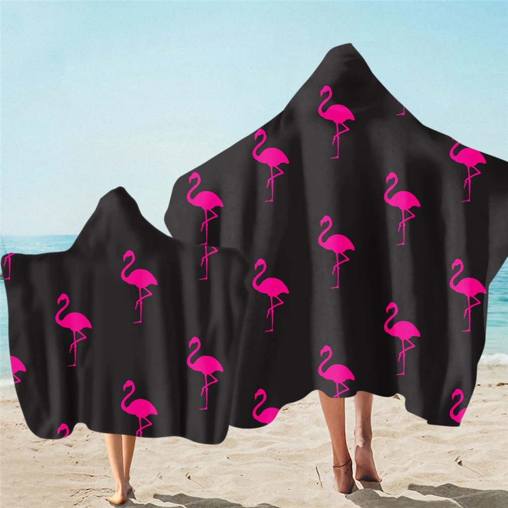 

Tropical Leaves Pineapple Flamingo for Adult and Kid,Hooded Beach Towel,Swim Surf Sports,Spa,Sauna Holiday Gift,Drop Shipping