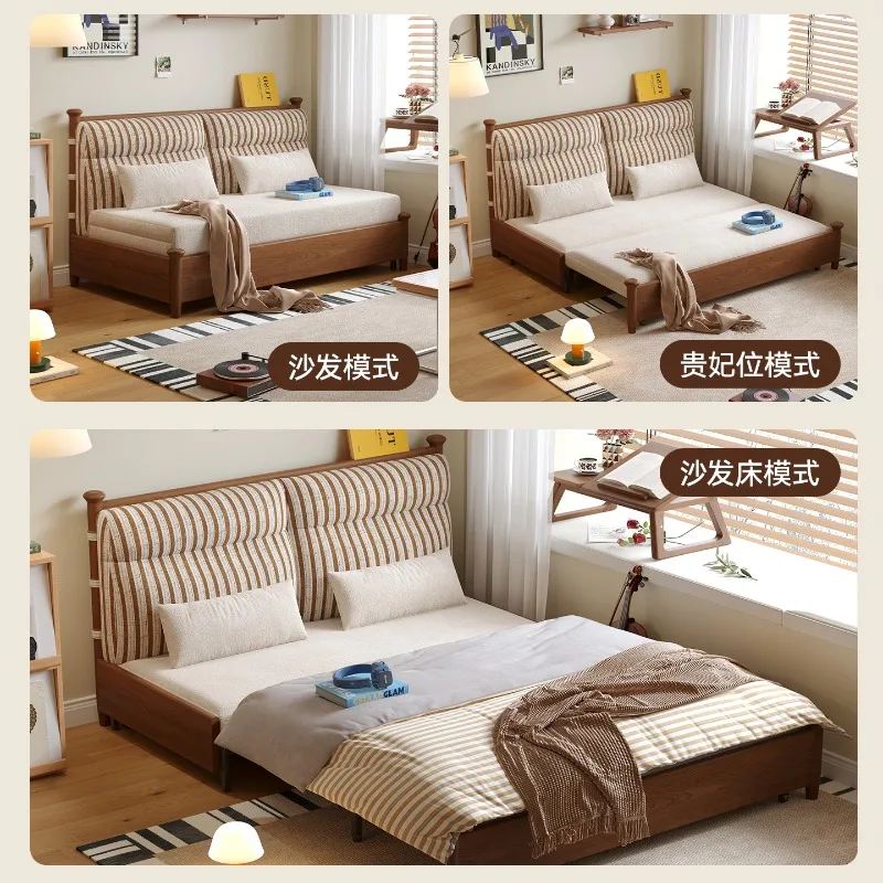 Small apartment study balcony sofa bed that can sleep for a long time