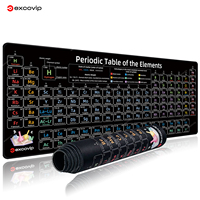 EXCO Periodic Table of Elements Mouse Pad Large Gaming Keyboard Mousepad with Stitched Edge Non-Slip Rubber Base Office Desk Mat