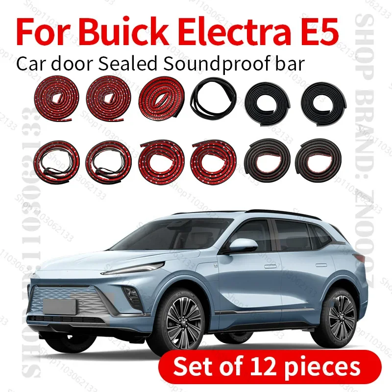 Car Door Seal Strip Rubber Double Layer Sealing Protector Soundproof Strip Dustproof Seal Strip 12PCS Set For Buick Electra E5