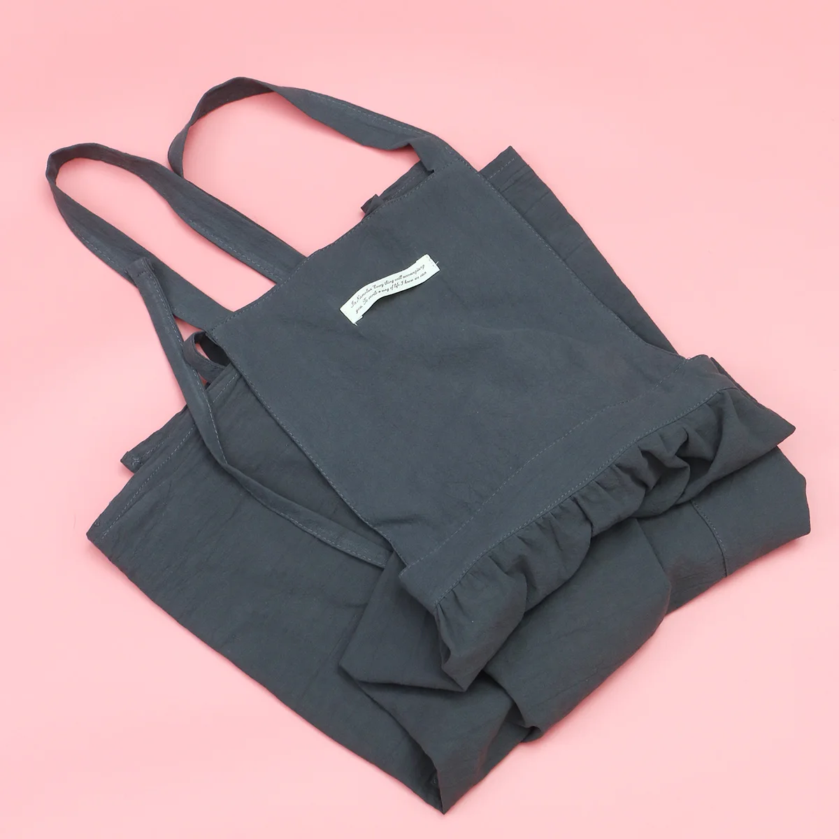 

Premium Cotton For Women Pleated Skirt Apron Home Kitchen Use Two Pockets Comfortable Workwear Suspender Apron Dress