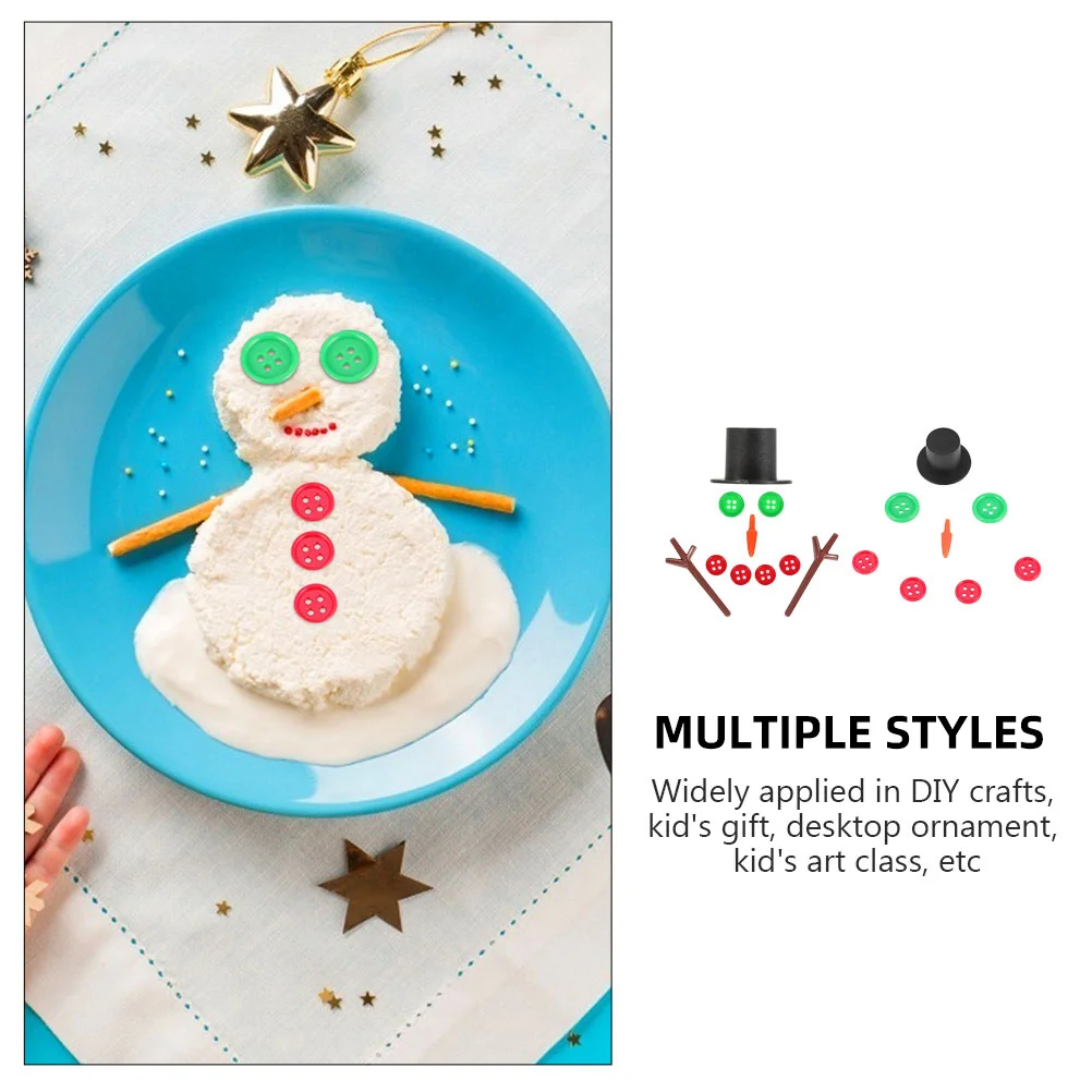 

2Sets Snowman DIY Christmas Craft Making Supplies Educational Kids Handcraft Xmas Party Decoration DIY Snowman