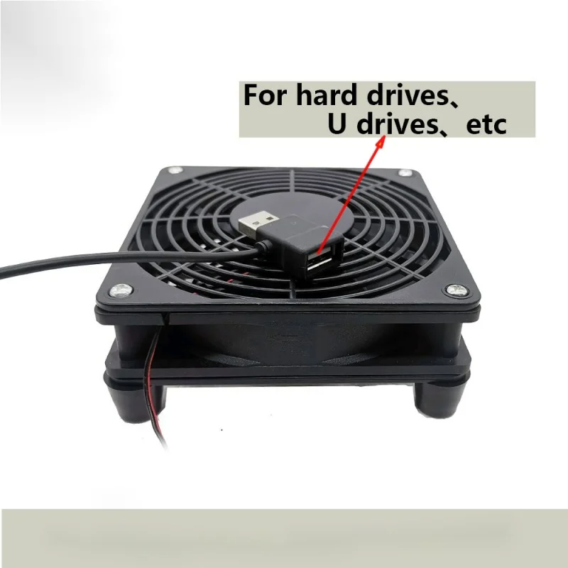 DIY PC Cooler TV Box Wireless Silent Quiet DC 5V USB power 120mm  120x25mm 12CM W/Screws Protective net