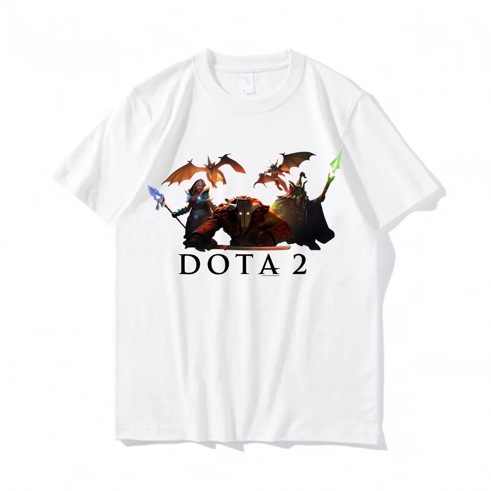 

Dota 2 T-shirt High Quality Printing Punk Tshirts Sleeve Male Summer T Shirt Gothic Unisex Streetwear 100%Cotton Harajuku Tops