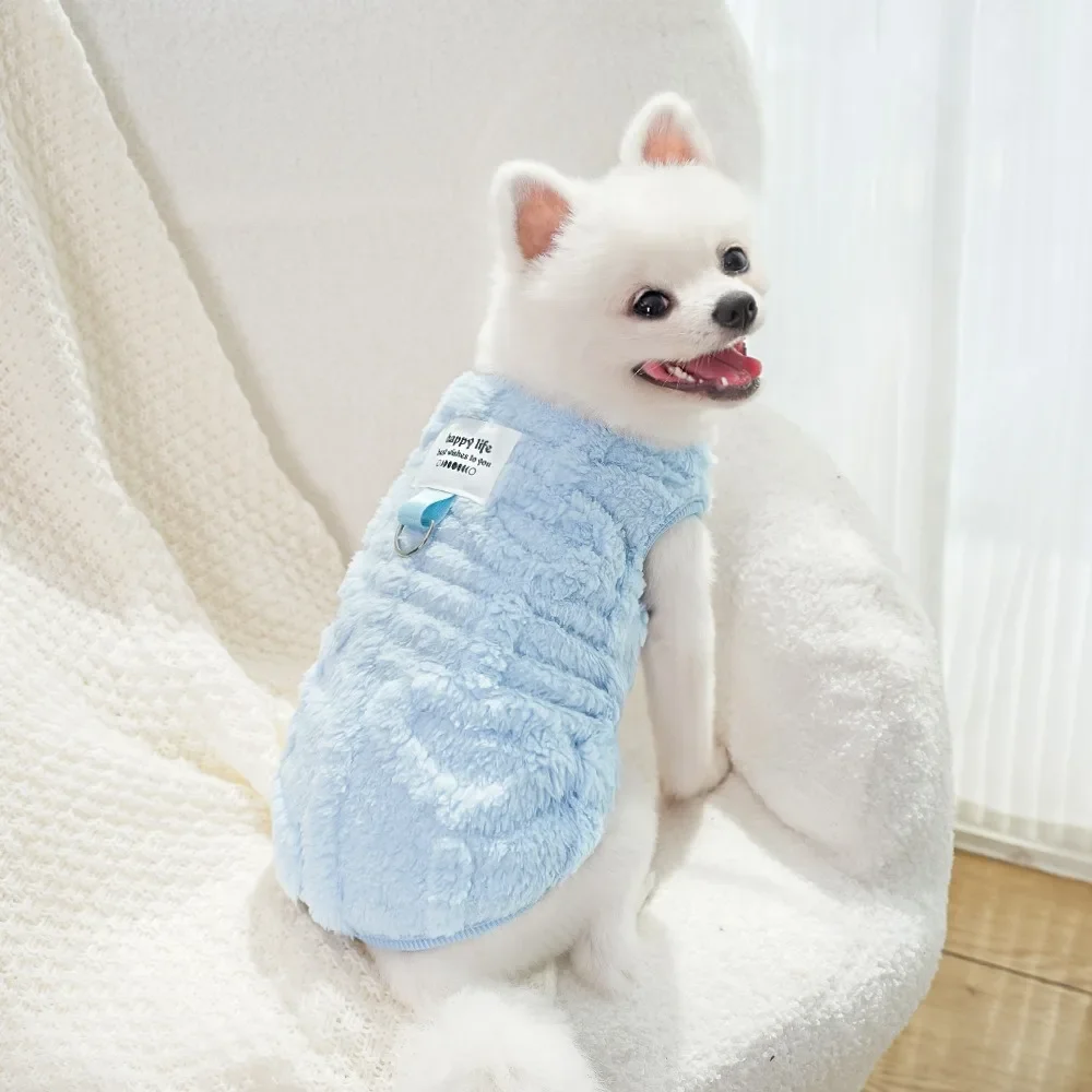 Cute Dog Winter Clothes Warm for Small Dogs Cat Outdoor Soft Cozy Fleece Jacket Vest Coat Pet Chihuahua Yorkies Corgi Ropa Perro