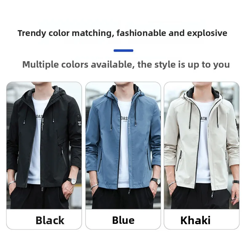 Men's Outdoor Sports Fitness Windproof Breathable Tennis Suit for Spring Autumn Leisure Trend Versatile Submachine Jacket