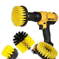 3/4/5Pcs Set Electric Scrubber Brush Drill Brush Kit Plastic Round Cleaning Brush For Carpet Glass Car Tires Nylon Brushes