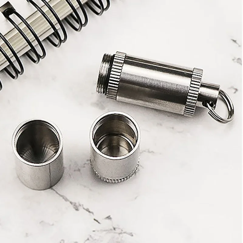 

Титановый сплав EDC таблетки герметичный контейнер для хранения капсул сетка портативный водонепроницаемый держатель брелок для путешествий уличные инструменты