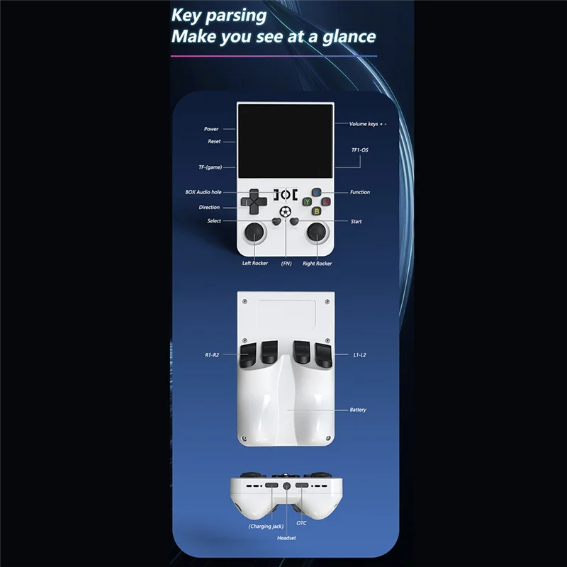 

AY14 -R36PRO Handheld Retro Game Console 128GB 3.5Inch HD Screen Portable Pocket Video Player Supports 30+ Emulators