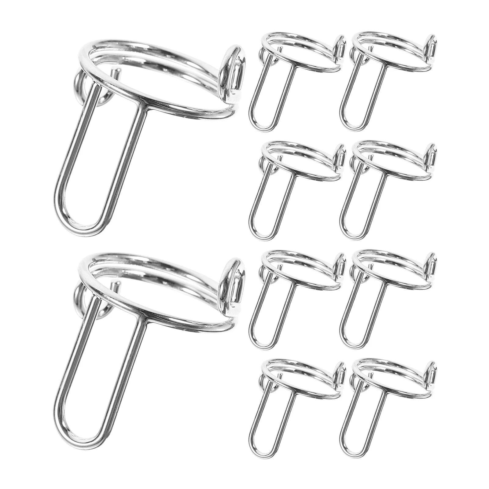 

10pcs Rings Adjustable Nail Ring Reusable Easy to Wear Split Detachable Acrylic DIY Manicure Tools Golden Color