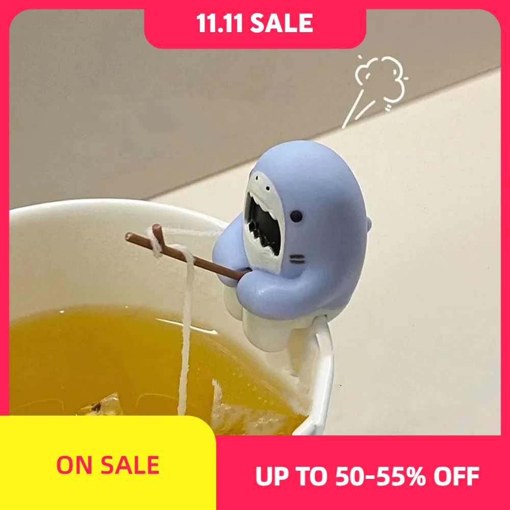 

Reusable Silicone Tea Infuser Creative Shark Shaped Funny Herbal Tea Bag Coffee Filter Diffuser Strainer Tea Accessories