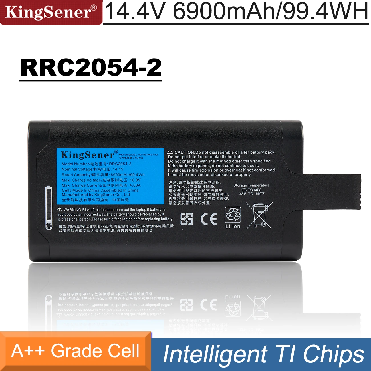 

KingSener 14.4V 6900mAh RRC2054-2 Smart Li-Ion Battery Pack For AMETEK Ortec Micro-Detective-HX Detector For Resvent ventilator