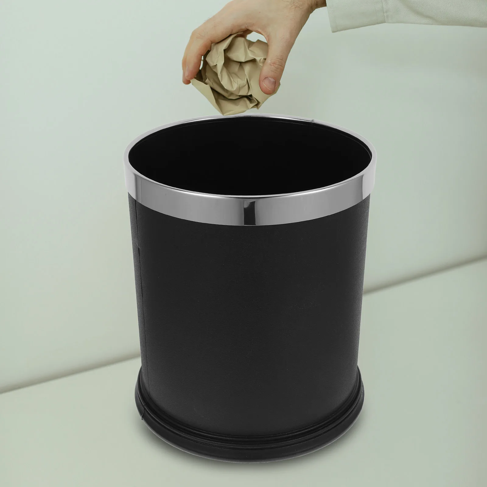 

Flame Retardant Trash Can Waterproof Waste Basket Suitable Kitchen Bedroom Office Garbage Can Storage Bin Plastic Paper