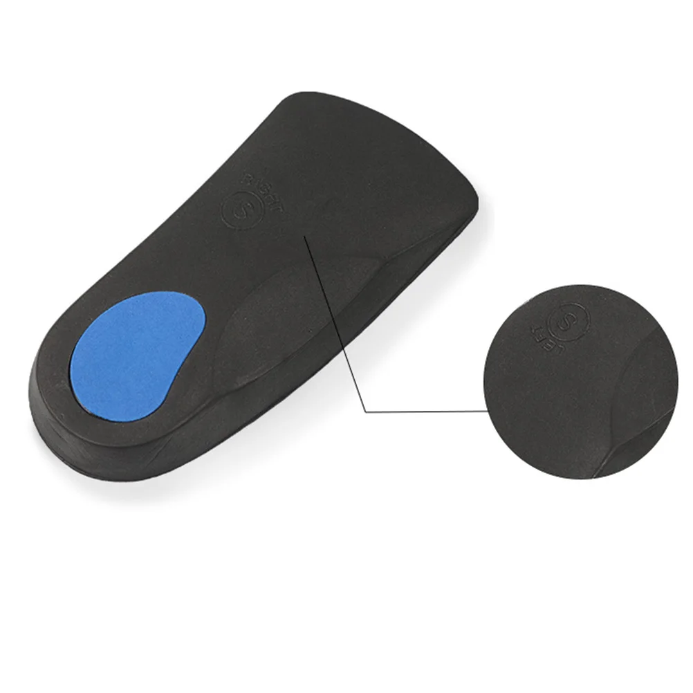 

1 Pair Women'S Arch Support Insoles 3/4 Size S Blue Black Eva Orthotic Insoles For Flat Feet Plantar Fasciitis Sports Shoes Foot