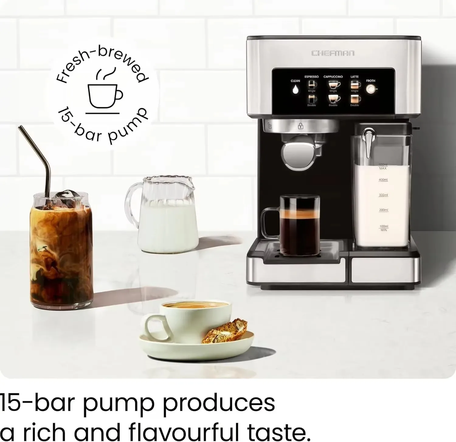 FirmHome StoreEspresso Machine Full-color Touch Screen, RJ54-V2-CA 6-in-1 Mac