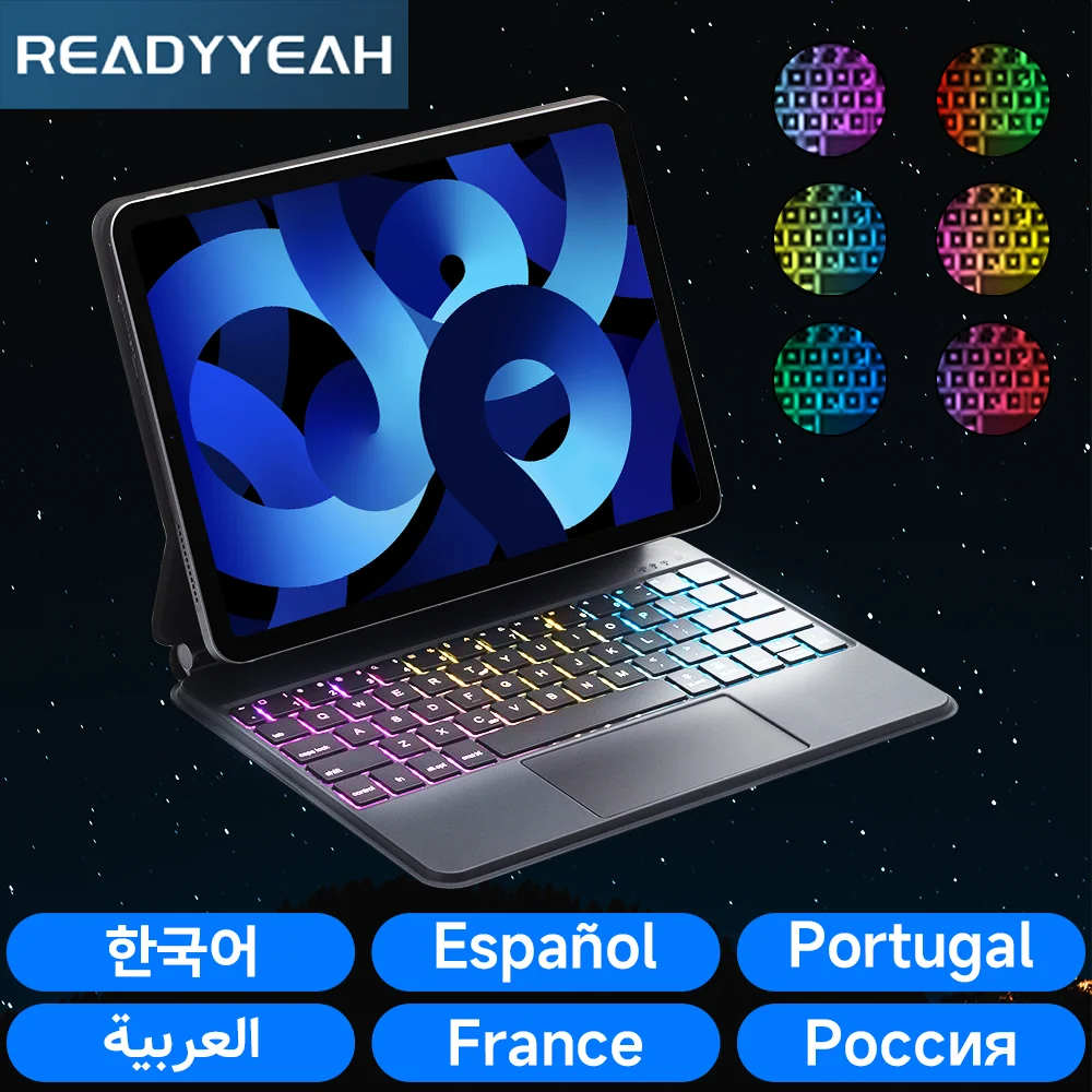 

For iPad Magic Keyboard For iPad 10th Pro 11 12.9 3rd/4/5/6th Air 10.9 4/5th Ultra Slim Bluetooth Keyboard for iPad Accessories