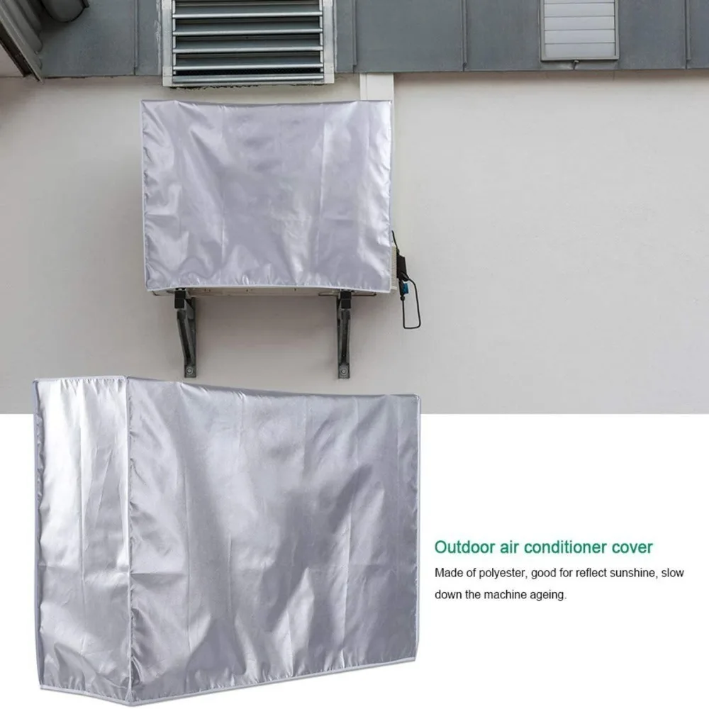 Cubierta de protección solar para aire acondicionado, bloqueador solar externo a prueba de polvo, selección de varios tamaños, impermeable