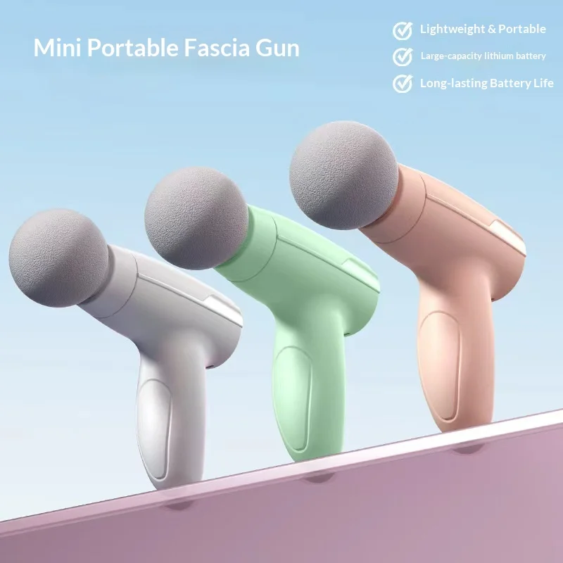 Fascia gun mini portable USB charging muscle relaxation fitness massager gift