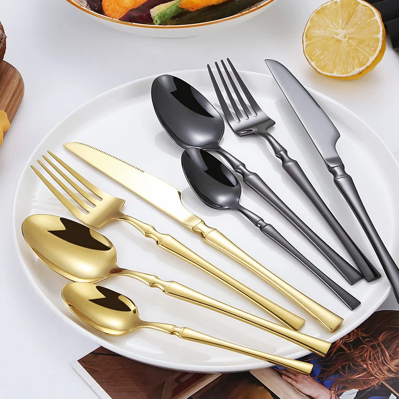 1pcs Tainless Steel Dinnerware Tableware Silverware Sets Dinner Knife And Fork Drop Steak Knife Fork Spoon Coffee Spoon