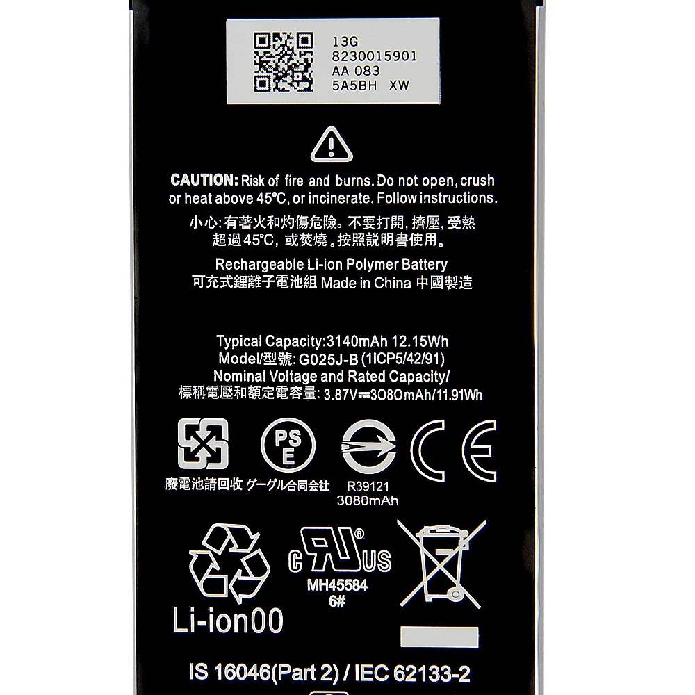 Replacement Battery G020J-B G020I-B G025J-B For Google Pixel 4 XL Pixel4 XL Pixel4 Pixel 4 Pixel 4A Rechargeable Battery