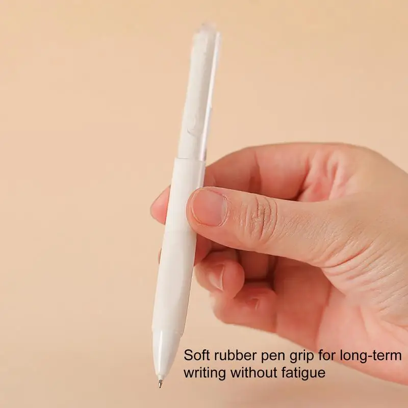 세련된 비즈니스 서명 펜, 중간 지점 휴대용 학생 공부 펜, 남아 및 학생용 문구, 블랙 볼펜, 0.5mm, 5 개