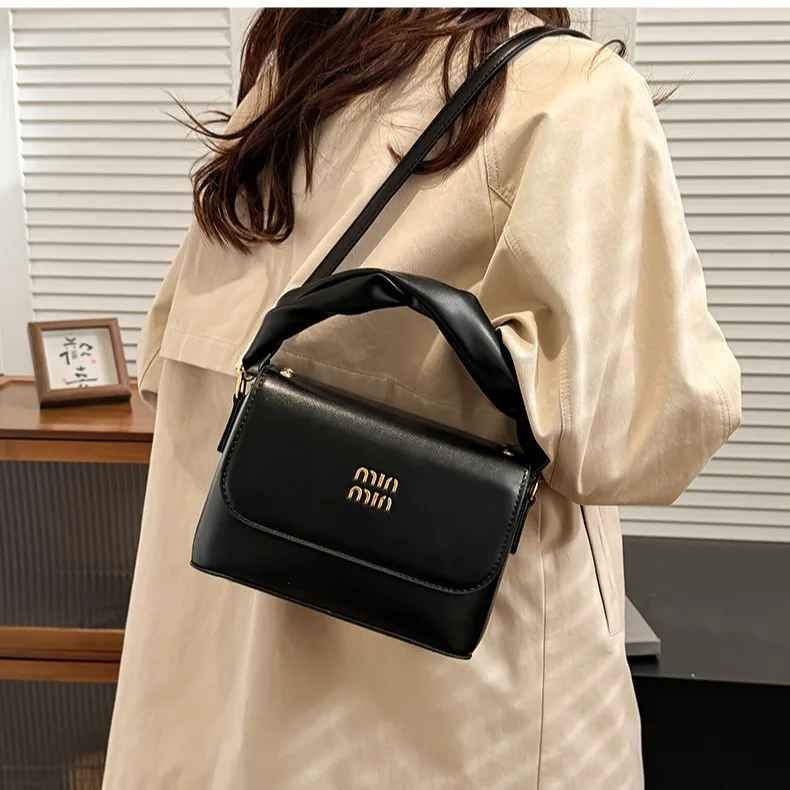 Simple Solid Color Small Square Bag Women Top Handle Shoulder Crossbody Purse Casual Versatile Everyday Handbag Minimalist