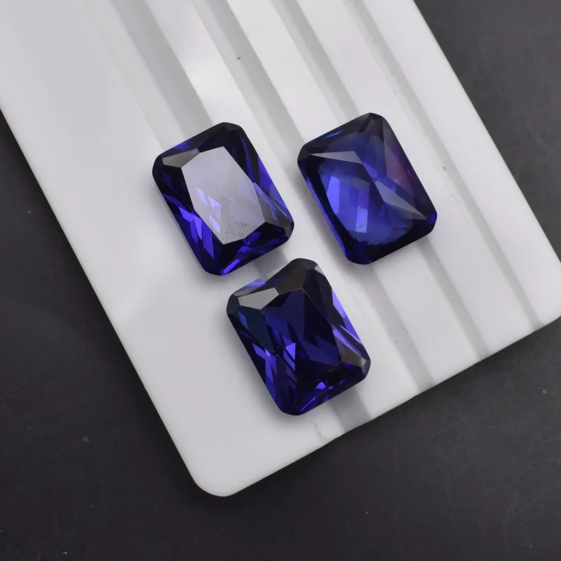 Tanzanita natural azul retangular corte 10X14MM 10,50ct Sri-Lanka VVS pedra preciosa solta