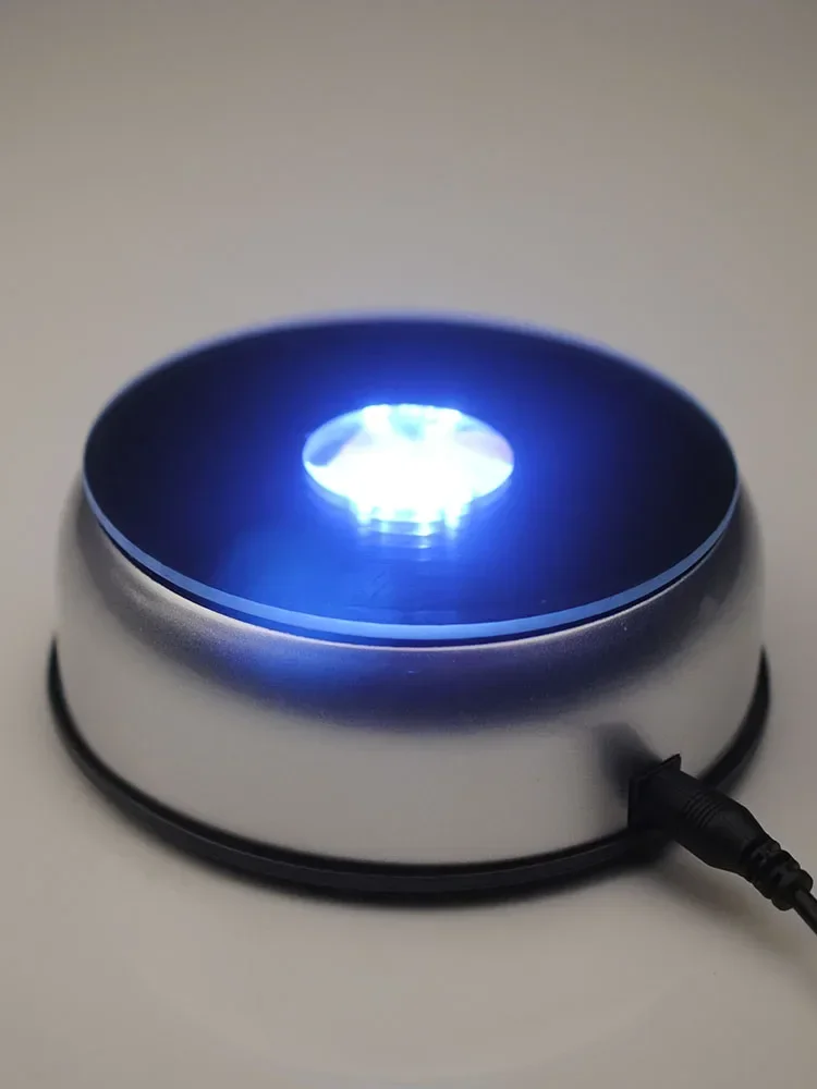 White Light Jewelry Display Stand Bracelets Automatic Rotating Table Mobile Phone Counter Electric Base