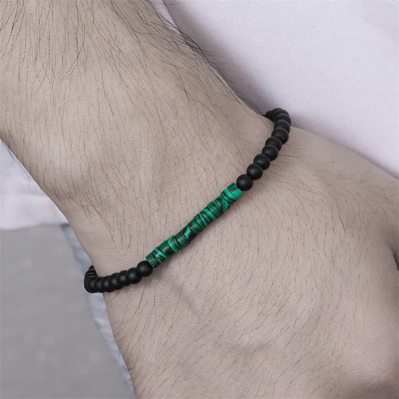 Minimalist 4mm Bead Bracelet Unisex Emperor Onyx Small Stone Braclet Meditation Yoga Strand Braslet Couple Brazalete Pulsera New