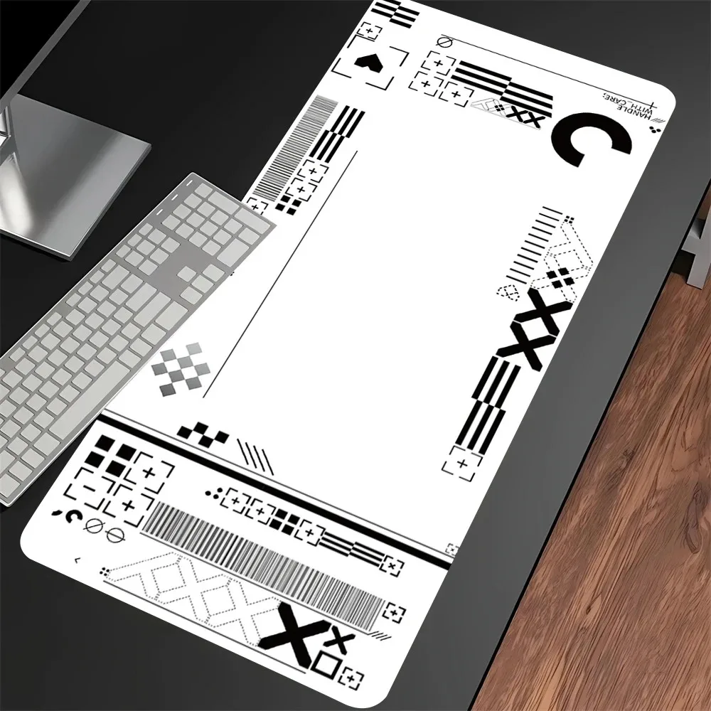 

1 шт. 2D плоский белый коврик для мыши с принтом XXL, нескользящий резиновый коврик для игрового офисного стола CSGO