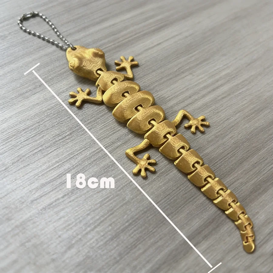 3D Printed Lizard & Gecko with Movable Joints, Flexible Joint Reptile Decor Model, Durable Plastic Desktop Ornament