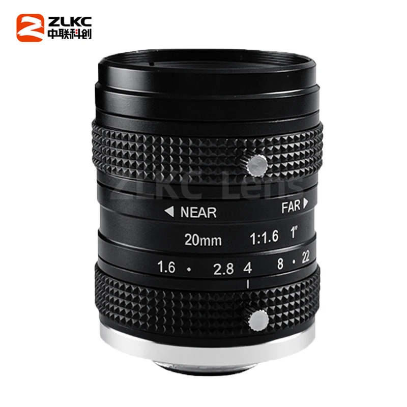 ثابت البعد البؤري دليل عدسة القزحية ، الصناعية C جبل F1.6 لها للمراقبة وعدسات الرؤية آلة ، HD 5MP FA عدسة ، 20 مللي متر ، 1"